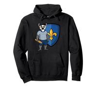 French Lemur Beret Baguette Fleur-de-lis Paris France Pullover Hoodie