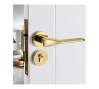 French Light Luxury Gold Interior Bedroom Door Lock Room Door Lock Handle Home Interior Door Silent Lock Body Mechanical Door(58 Magnetic Lock)