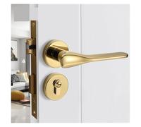 French Light Luxury Gold Interior Bedroom Door Lock Room Door Lock Handle Home Interior Door Silent Lock Body Mechanical Door(58 Magnetic Lock)