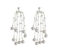 French light luxury pearl tassel earrings 2026 new exquisite versatile high-end earrings for women, small group design earrings