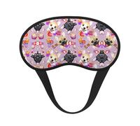 French Little Bulldog Elastic Band Eye Mask for Sleeping, Blackout Sleep Mask Block Light, Comfortable Travel Nap