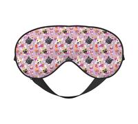 French Little Bulldog Printing All-Occasion Sleep Eye Mask with Double Sides Adjustable Strap Perfect for Shifts & Travel