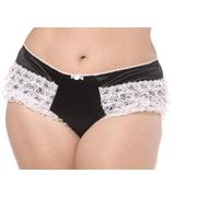 FRENCH MAID BLACK PANTIES/KNICKERS FANCY DRESS SIZE UK 20/22
