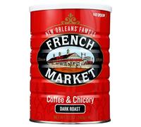French Market Coffee & Chicory, City Roast (Dark Roast) 340g Cans (Pack of 3)