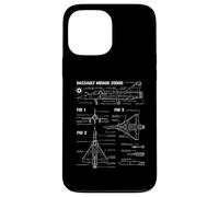 French military jet Dassault Mirage 2000D blueprint Case for iPhone 13 Pro Max