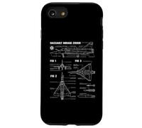 French military jet Dassault Mirage 2000D blueprint Case for iPhone SE (2020) / 7/8