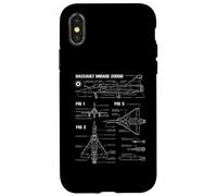 French military jet Dassault Mirage 2000D blueprint Case for iPhone X/XS