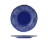 French Milk Jug, Sugar Bowl & Creamer Set - Dark Blue Ceramic Cream Pitcher for Coffee Serving(C)