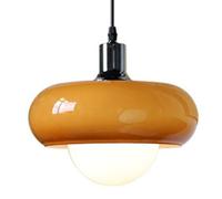 French Minimalist Style Hanging Light, E27 Screw Glass Pendant Lamp Shade, Single Head Personality Chandelier, Coffee Shop Bedroom Balcony Decoration Lighting Fixtures