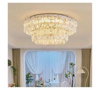 French Modern 80CM Shell Ceiling Light for Living Room Bedroom & Dining RoomHandmade s &2Layer Warm Atmosphere