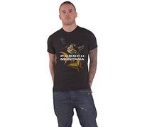 French Montana T Shirt Butterfly Logo Official Mens Black XL
