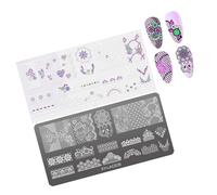 French Nails Art Stamping Plate Flowers Stencil Stamp Hollow Lines Manicure Template Stencil Art Decoration French Nails Template