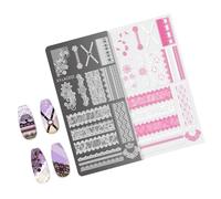 French Nails Art Stamping Plate Flowers Stencil Stamp Hollow Lines Manicure Template Stencil Art Decoration French Nails Template