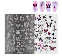 French Nails Stamping Plates Nails Stamps Stencils Flowers Nails Plates Manicure Printing Scrapers Nails Art Stamp Tool