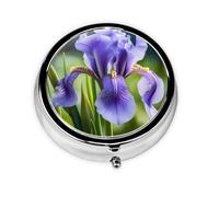French National Flower Mini Round Pill Box, can be Put into Wallet, Pocket, Light and Convenient, 3 Compartment Pill Box, Portable Pill Box,