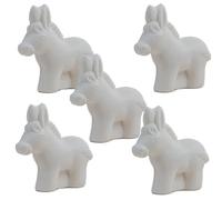 French Novelty Soap - Donkey Shaped with Organic Donkey Milk - For Body Wash or Decoration - 145g - Set of 5