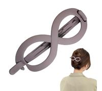 French Oval Hair Clip - Flat Crocodile Clips Secure Snap | Hair Clips with Curved Bun Ponytail Decorative Oval Design Bun Holder for Women and Girls in Al