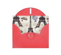 French Paris Tour Eiffel Tower Greeting Cards Blank Note Cards with Envelopes Happy Birthday Card Thank You Card Wedding Party Invitation Cards for All Occasions 4x6 Inch