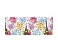 French Paris Tour Eiffel Tower Mouse Pad 12x31.5in Extended Gaming Surface