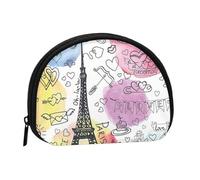 French Paris Tour Eiffel Tower Portable Mini Change Storage Bag, Stylish and Compact Coin Purse, Suitable for Daily Carrying