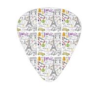 French Paris Tour Eiffel Tower Print 12 Pcs Guitar Picks Fit Lovers 3 Different Thickness 0.46 0.71 0.96mm