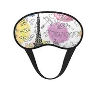 French Paris Tour Eiffel Tower Print Adjustable Eye Cover for Sleeping, Comfortable, Pressure-Free and Breathable Sleeping Masks