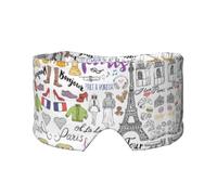 French Paris Tour Eiffel Tower Print Eye Shade Cover for Nap Travel Yoga,Eye Cover Blindfold Travel Office Nap Airplane