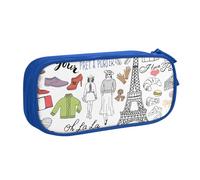 French Paris Tour Eiffel Tower Print Pencil Pouch Storage Cosmetics Art Tools Supplies Students Teachers Versatile Use