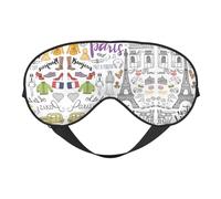French Paris Tour Eiffel Tower Print Sleeping Eye Cover Eyeshade for Men Women Plane Travel Nap Night Sleeping