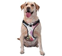 French Paris Tour Eiffel Tower Printed quick release dog harness reflective pet vest with 2 quick release buckles 4 sizes M ideal for outdoor walks and hikes