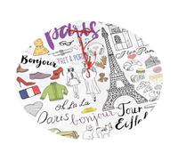 French Paris Tour Eiffel Tower Printing Christmas Tree Skirt,Xmas Trees Mat For Home Party Holiday Indoor Outdoor Festive Decorations