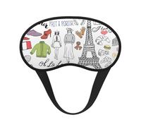 French Paris Tour Eiffel Tower Sleeping Mask for Adults Blackout, Comfortable Eye Mask Blocking Light for Travel, Yoga