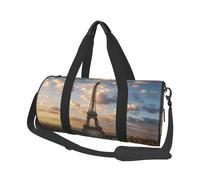 French Paris Tour Eiffel Tower Travel Duffel Bag Sports Gym Bag, Lightweight Overnight Weekender Bag With Shoes Compartment Yoga Gym Sports Bag For Men Women
