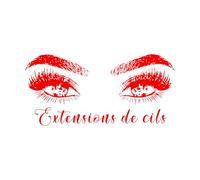 French Pattern Beauty Salon Hair Extensions De Cils Logo Magic Eyelashes Fine Carving Stickers 28x58.5cm Can Modify and add Information Rosered