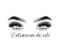 French Pattern Beauty Salon Hair Extensions De Cils Logo Magic Eyelashes Fine Carving Stickers 28x58.5cm Equipped with Transfer Film kit Black