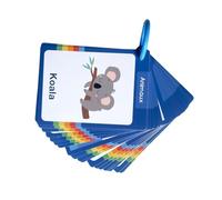 French Picture Flashcards for Read-Aloud Animal Word Practice | Laminated Coated Paper Cards, Cartoon Animal Illustrations with French Words, Picture-Led Practice for Ages 3-6
