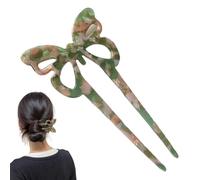 French Pins, Hair Pins | 2 Prong Acetate Notch Acetate - Updo Hair Clips, Hair Fork, Hair Sticks, Vintage Hairstyle Accessories for Thin Hair, Age