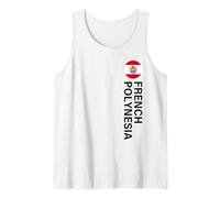 French Polynesia Flag Vertical Tank Top
