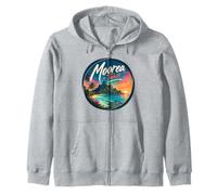 French Polynesia Moorea Tahiti Zip Hoodie