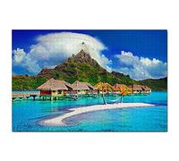 French Polynesia Mount Otemanu Bora Bora Island Jigsaw Puzzle 500 Piece Game Artwork Travel Souvenir 52x38CM