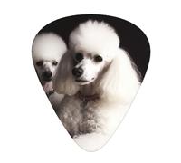 French Poodle 12 Pack Guitar Plectrums With Storage Case, 0.46/0.71/0.96mm, Including Thin, Medium Thick Guitar Plectrums For Electric Guitars Bass Ukulele