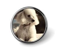 French Poodle Backpack Pin Cute Brooch Decoration Brooches for Women Mens Lapel Pins for Suits Fashion Button Badges for Hat Backpacks Purses Jackets Shirt Suit Lapels-Square