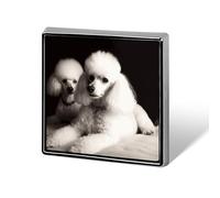 French Poodle Backpack Pin Cute Brooch Decoration Brooches for Women Mens Lapel Pins for Suits Fashion Button Badges for Hat Backpacks Purses Jackets Shirt Suit Lapels-Square