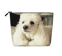 French Poodle Cosmetic Bag - Single Layer Large Capacity Travel Organizer, Daily Organizer with Zipper