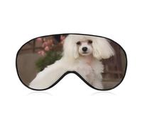 French Poodle Eye Mask, Side Sleeping Mask Light Blindfold Sleeping Mask Nose Pad and Elastic Band for Children Women and Men