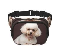 French Poodle Fanny Pack For Women Waterproof Adjustable Belt Bags Waist Pack Fashion Casual Crossbody Bags Bum Bag For Running Workout Hiking Traveling, Black, One Size