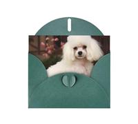 French Poodle Greeting Cards Blank Note Cards with Envelopes Happy Birthday Card Thank You Card Wedding Party Invitation Cards for All Occasions 4x6 Inch