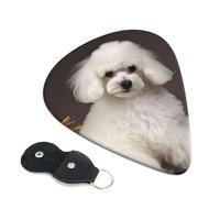 french poodle Guitar Plectrums, 6 Guitar Plectrums, Printed on both sides for Electric Guitar Bass Ukulele (0.46 mm 0.71 mm 0.96 mm)