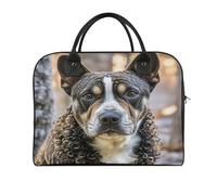 French Poodle Laptop Tote Bag Casual Travel Handbag Multi Pocket Shoulder Bags for Work Travel