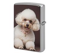 French Poodle Metal Lighter Case Cover, Personalized Graffiti Lighter Sleeve, Waterproof Double-Sided Protector for Women Men Gifts